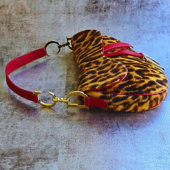 *SOLD**Dior Saddle Bag in Leopard Print Pony Hair - Picture 6 of 13